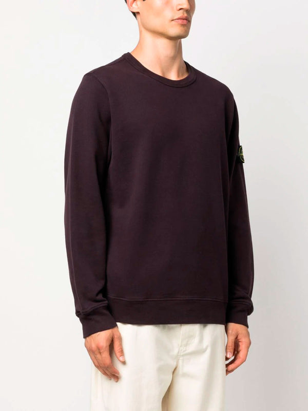 Compass-patch cotton sweatshirt