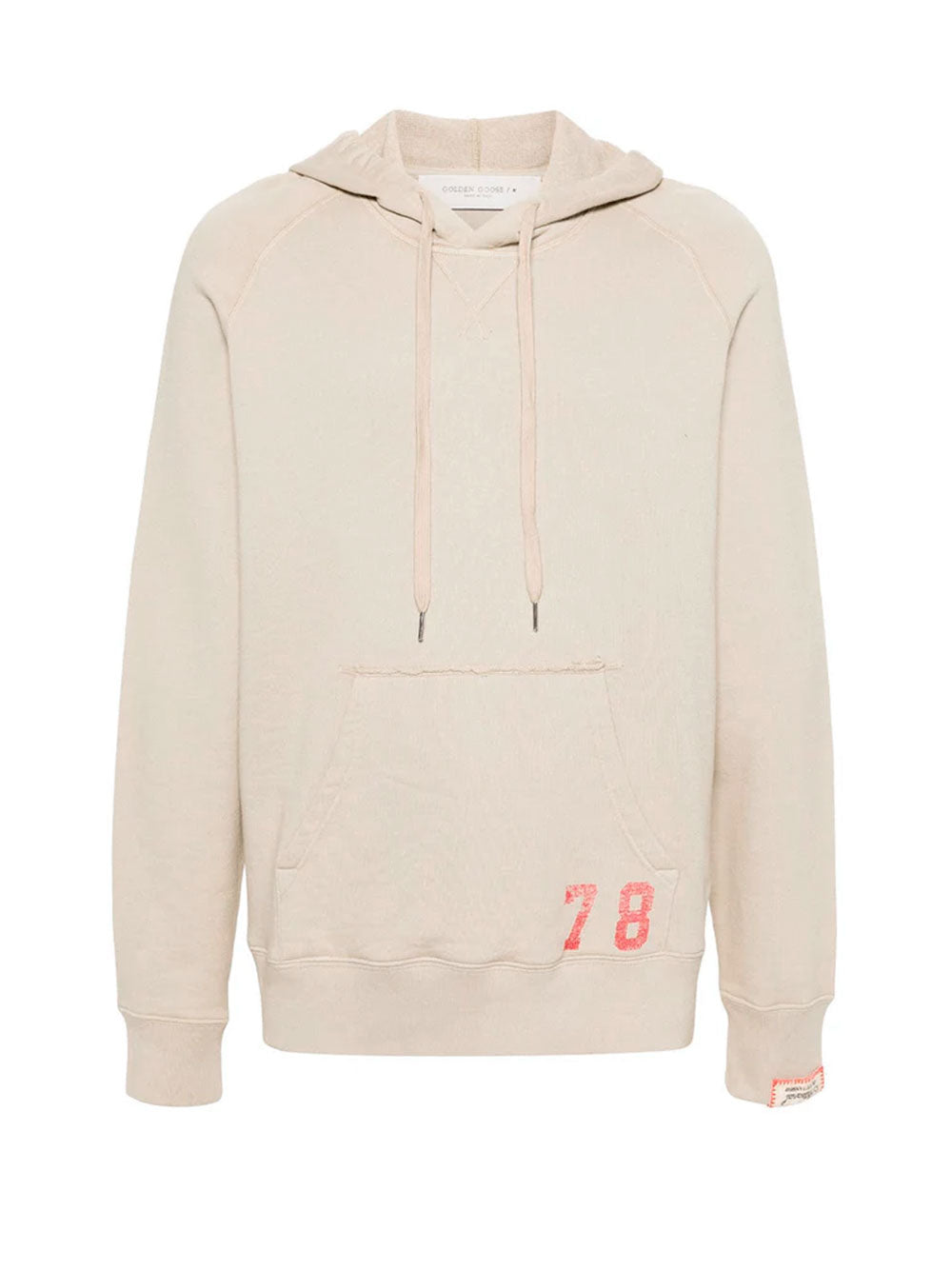 Number-print hoodie