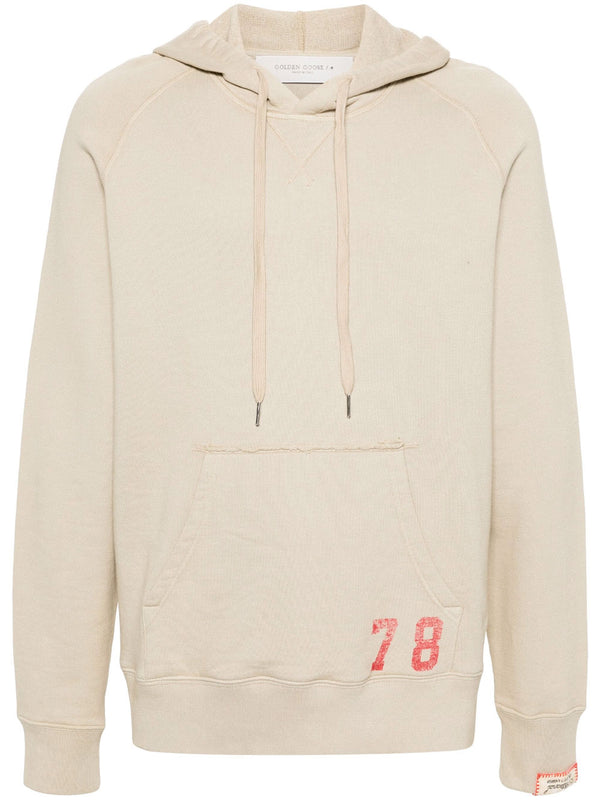 Number-print hoodie