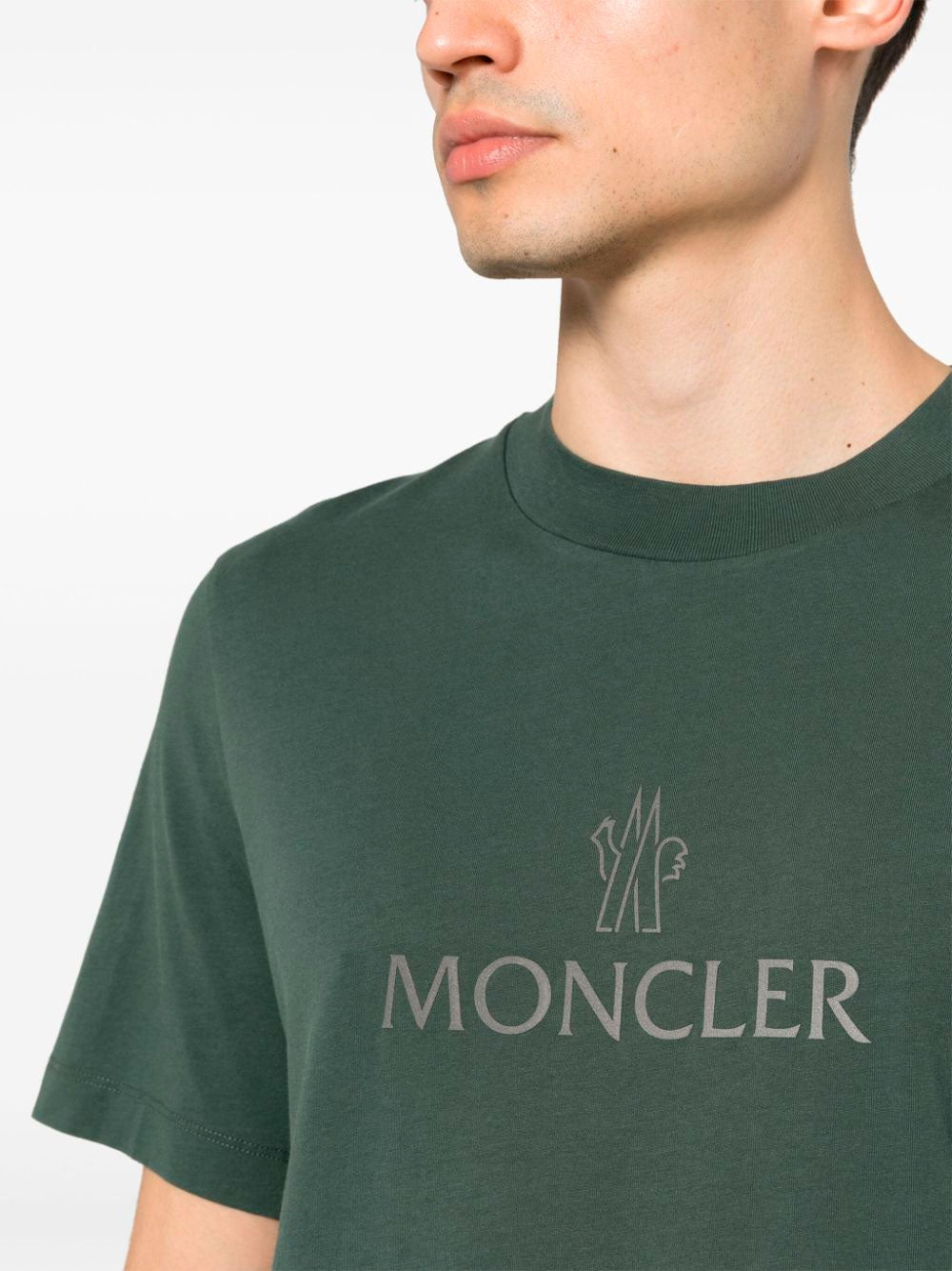 Moncler Leather Appliqué T Shirt discount Size Medium