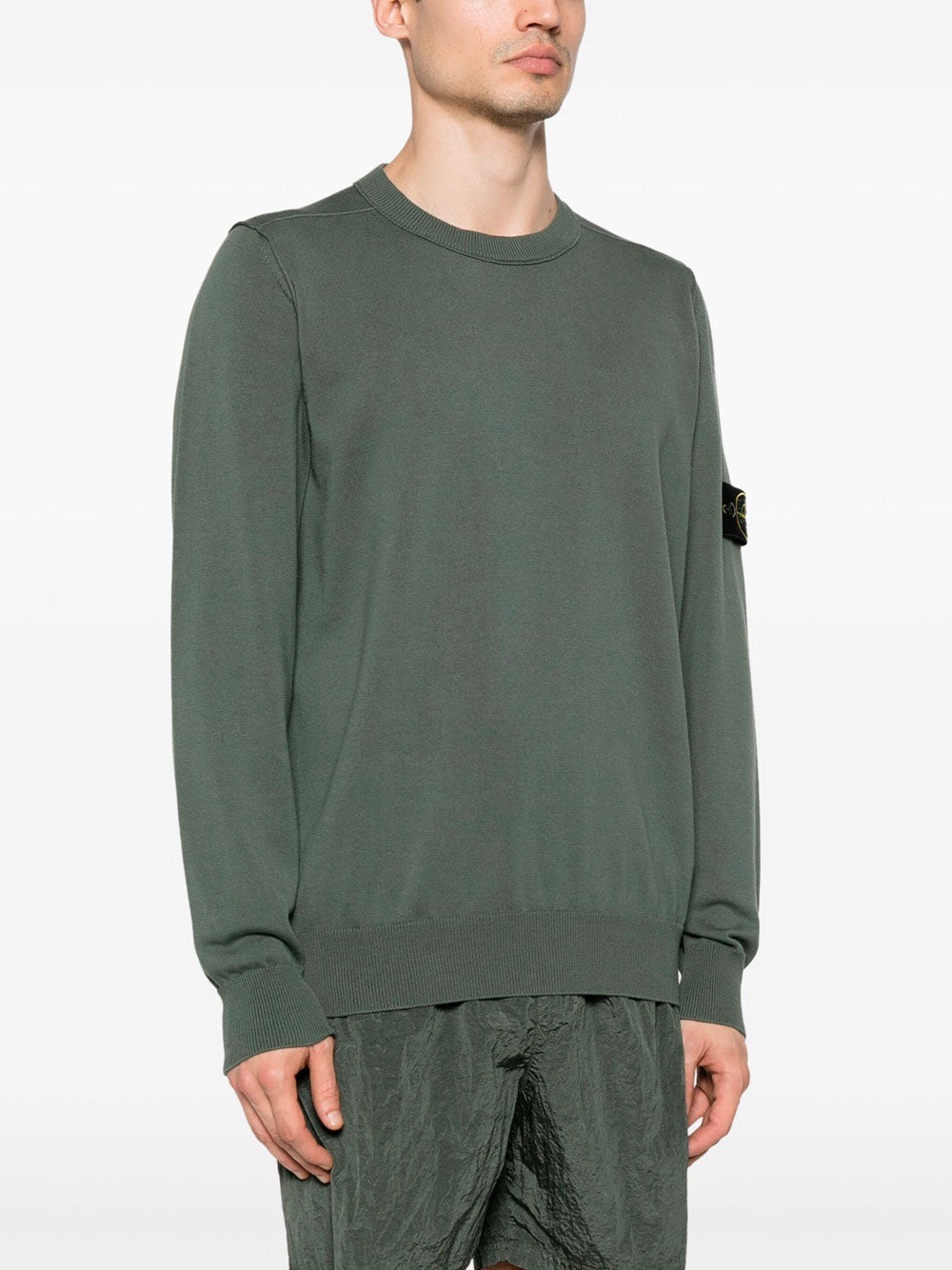 Dark green stone island jumper best sale