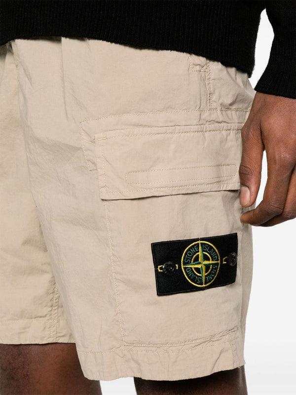 Compass-badge cargo shorts