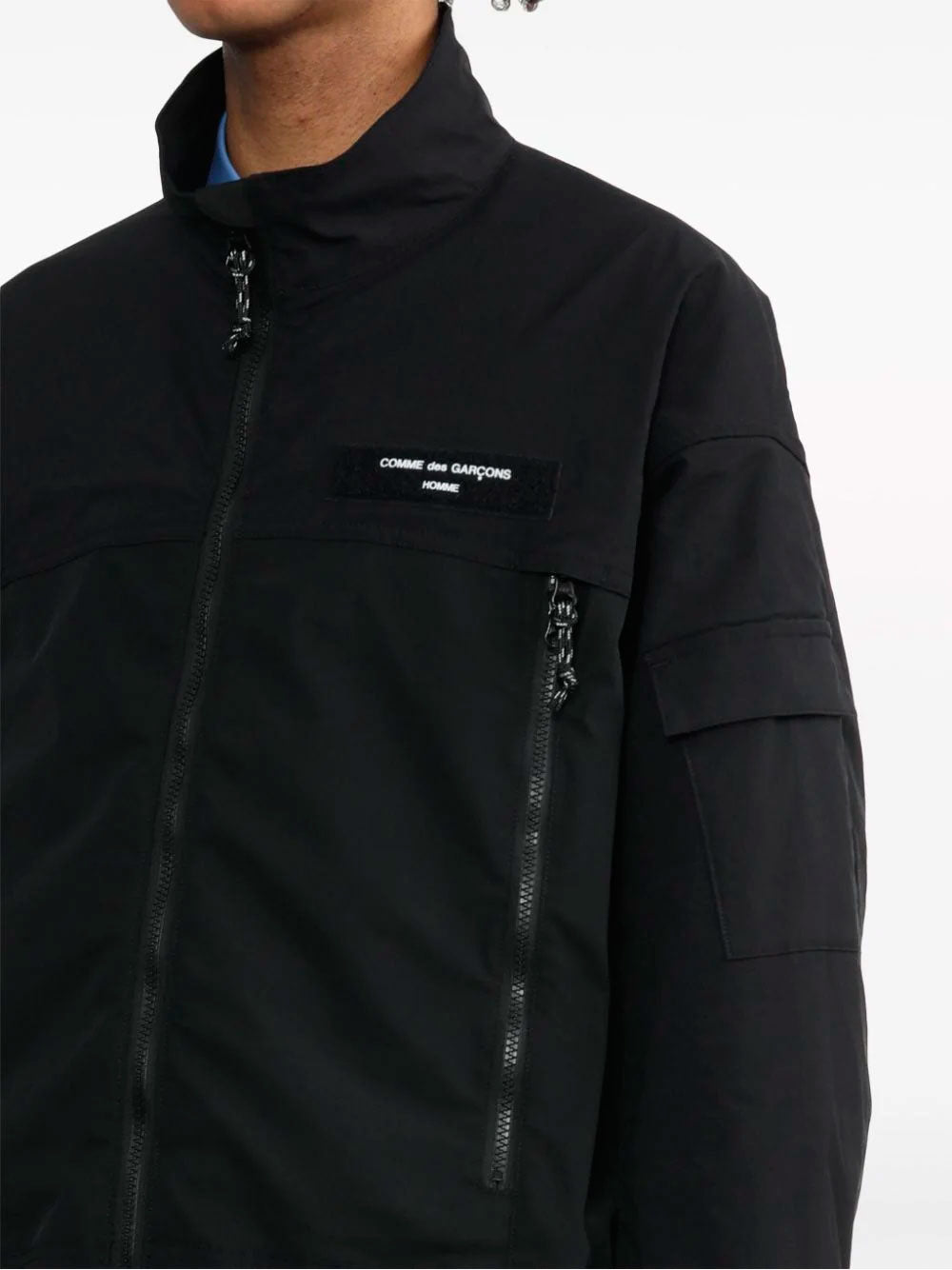 Logo-print zip-detail jacket