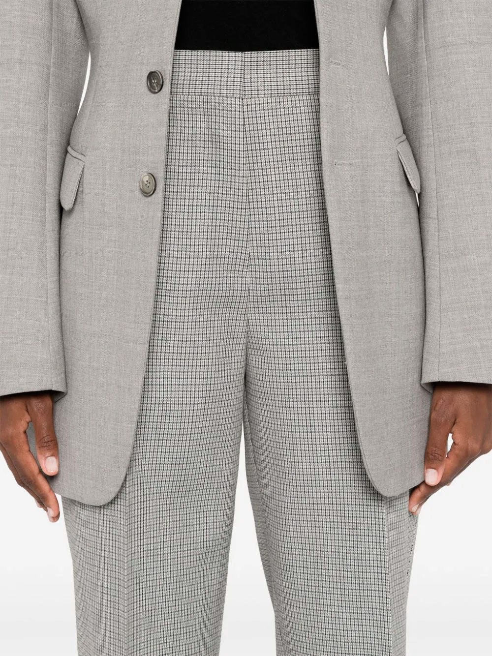 Checked tailored trousers