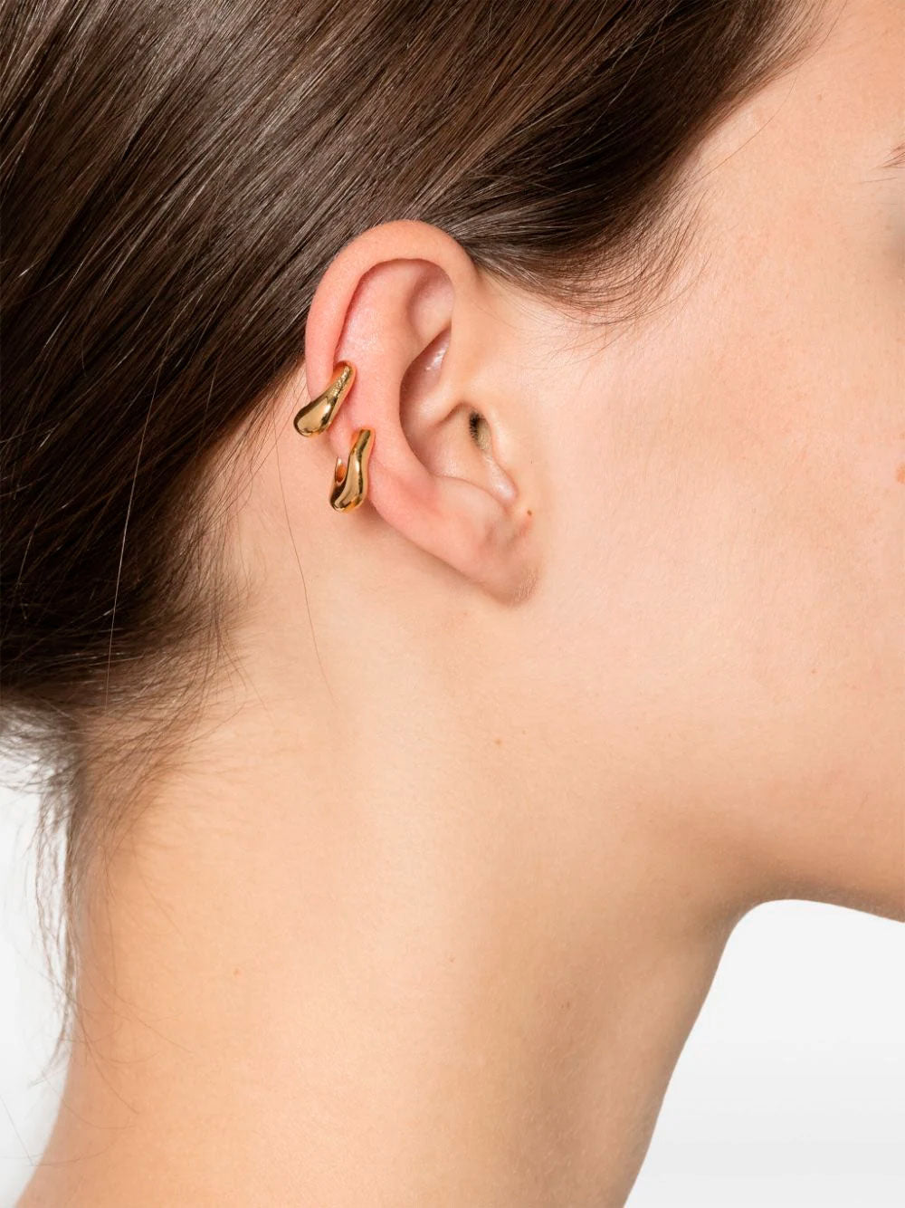 Logo-engraved ear cuffs