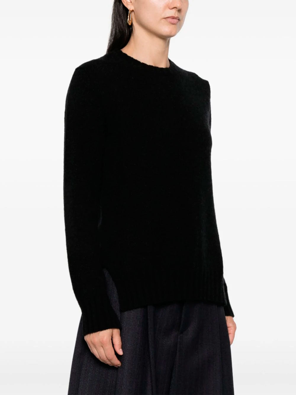 Ribbed-trim sweater