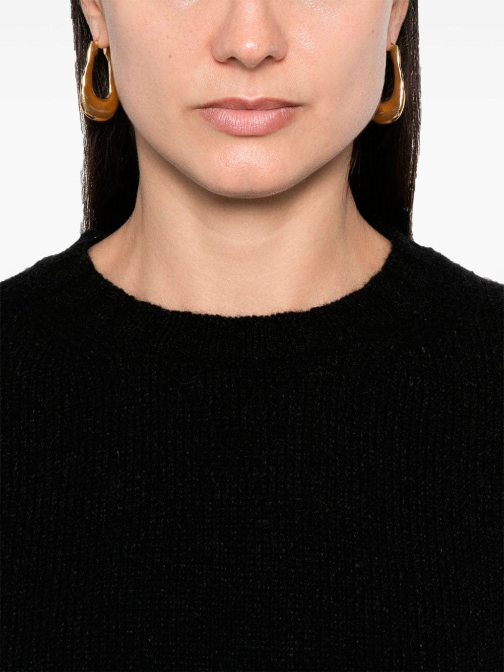 Ribbed-trim sweater