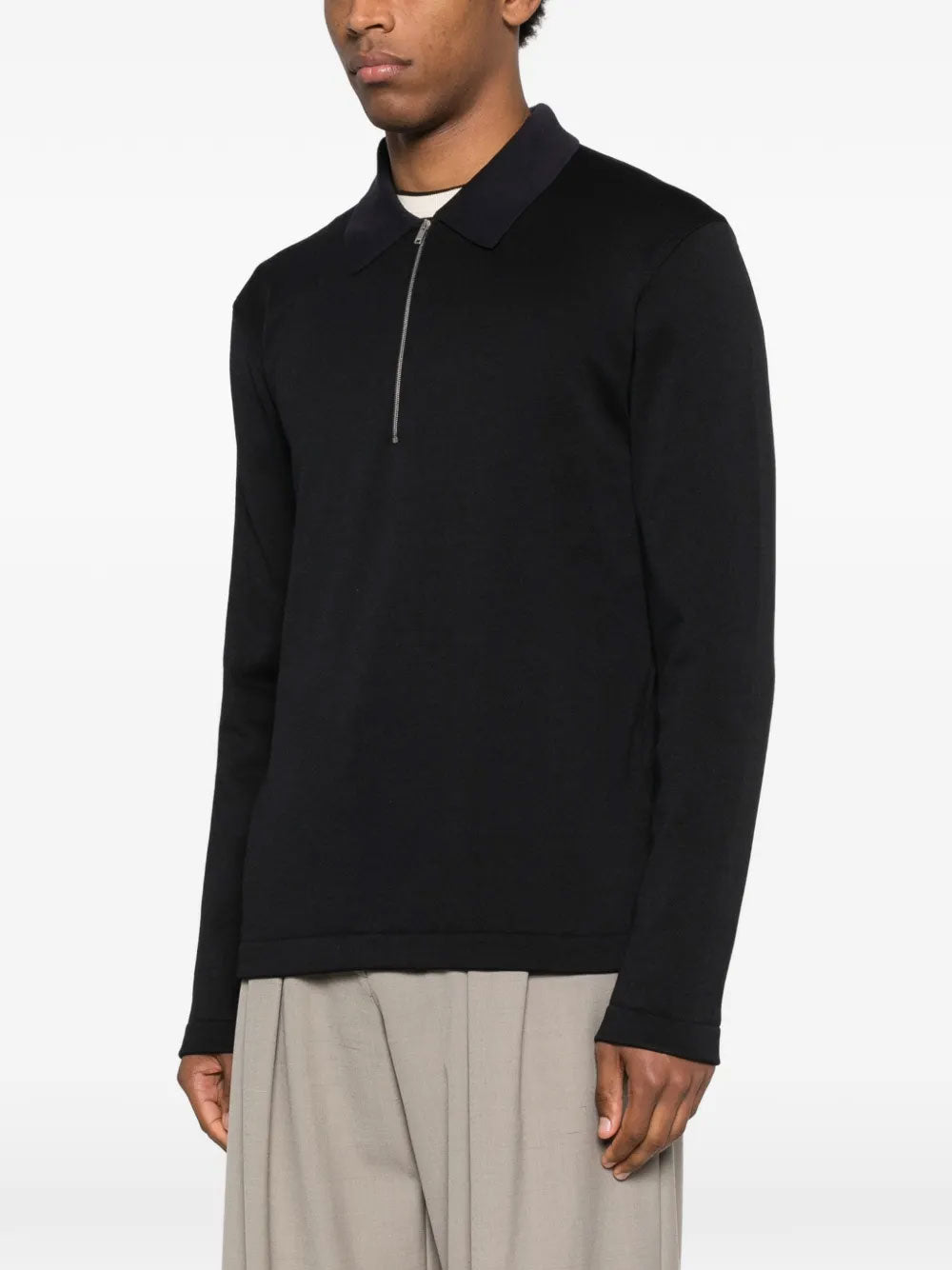 Half-zip polo shirt