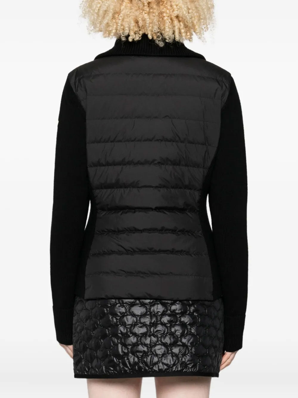 Padded knit cardigan