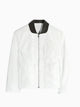 Leather collar jacket