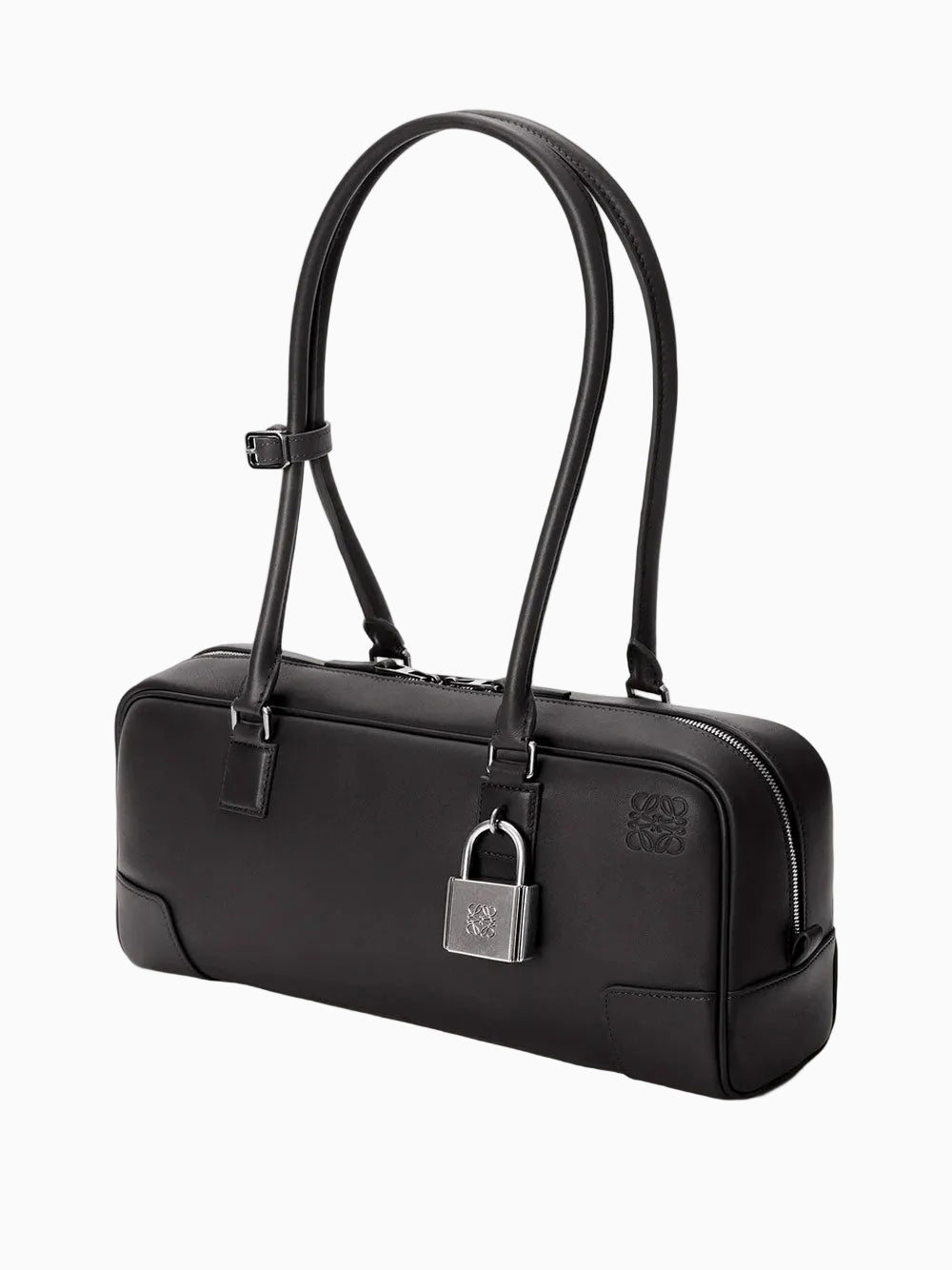 バッグ LOEWE Archive leather handbag Black Vintage Loewe Black Leather Top Handle Bag – The Hosta