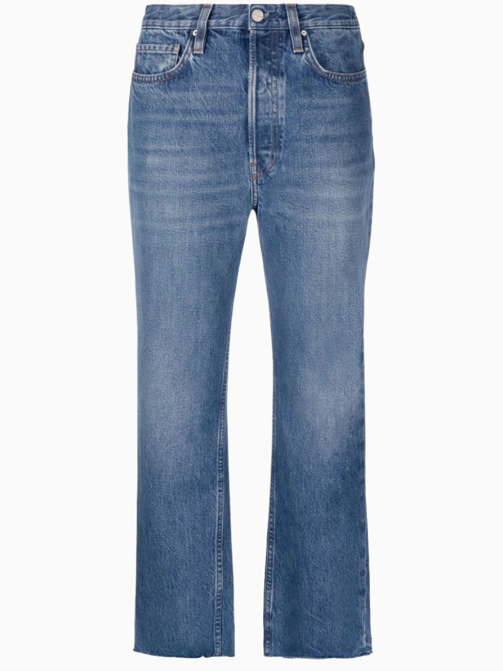 Cropped straight-leg jeans