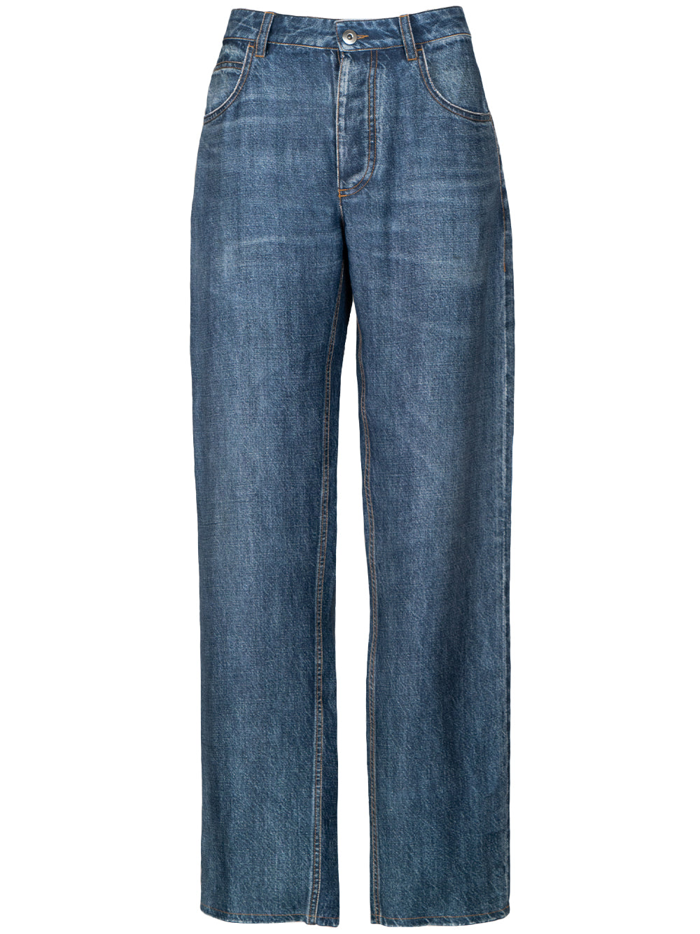 Jean-effect trousers