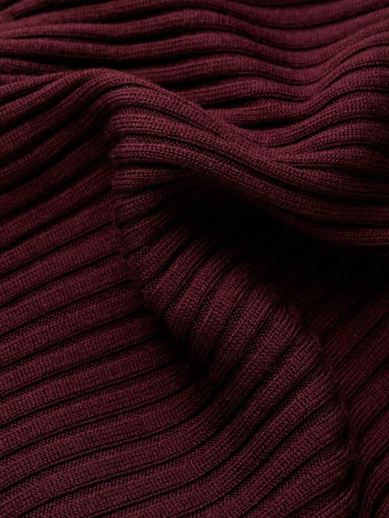 Ribbed-knit midi dress