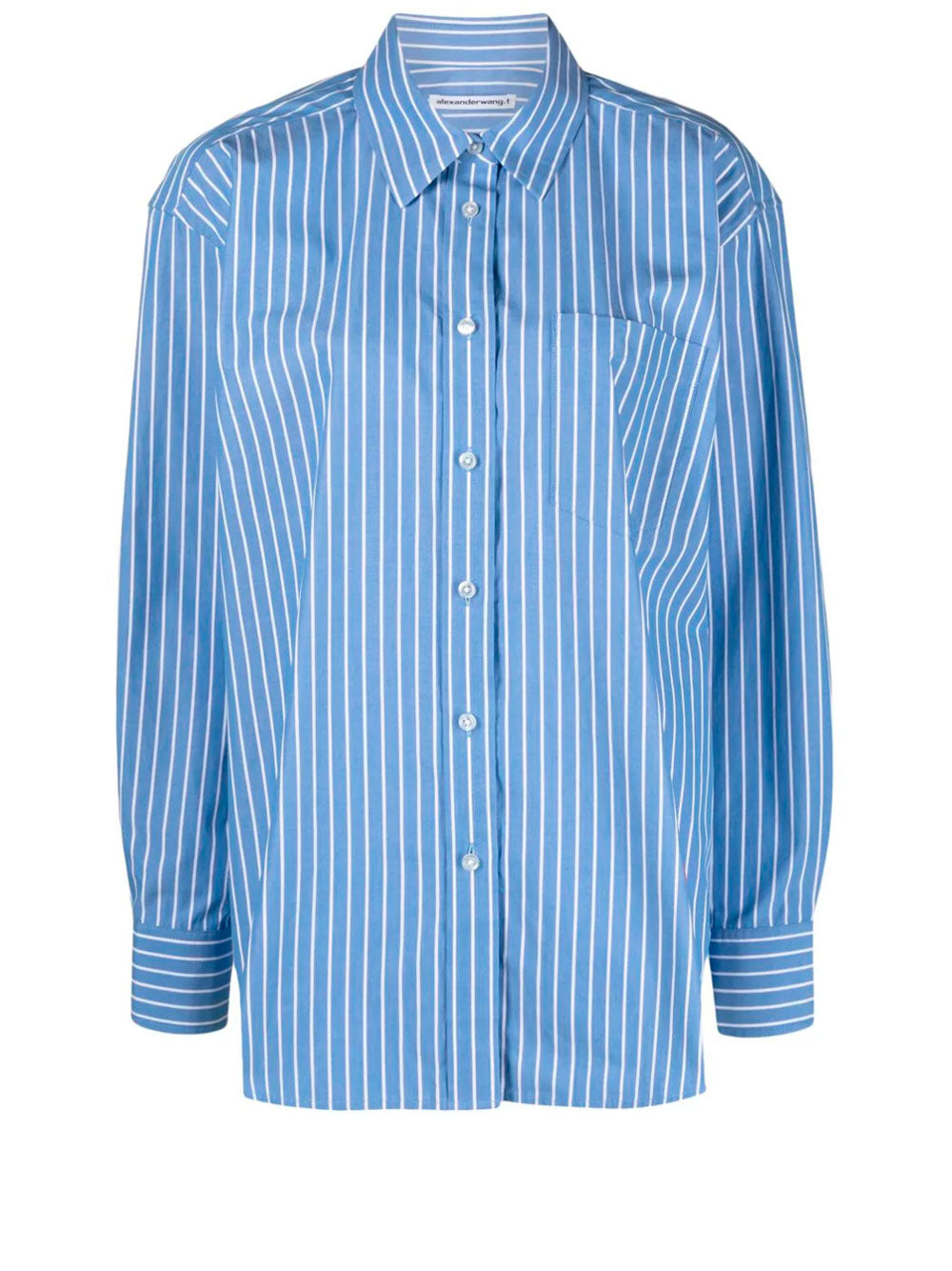 Stripe-print long-sleeved shirt