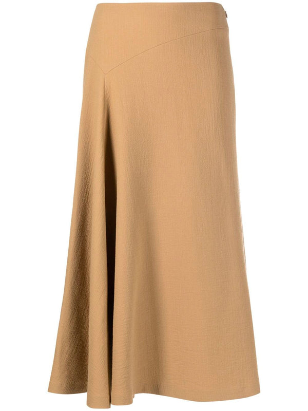 High-waisted A-line skirt
