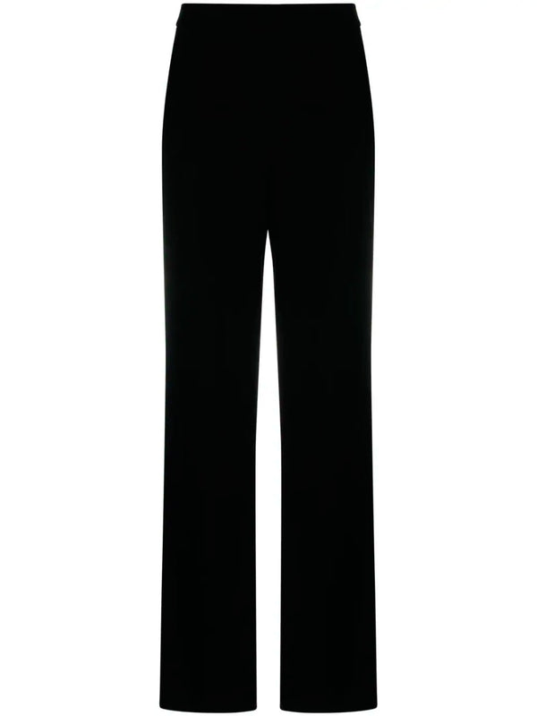 Velvet high-waisted trousers
