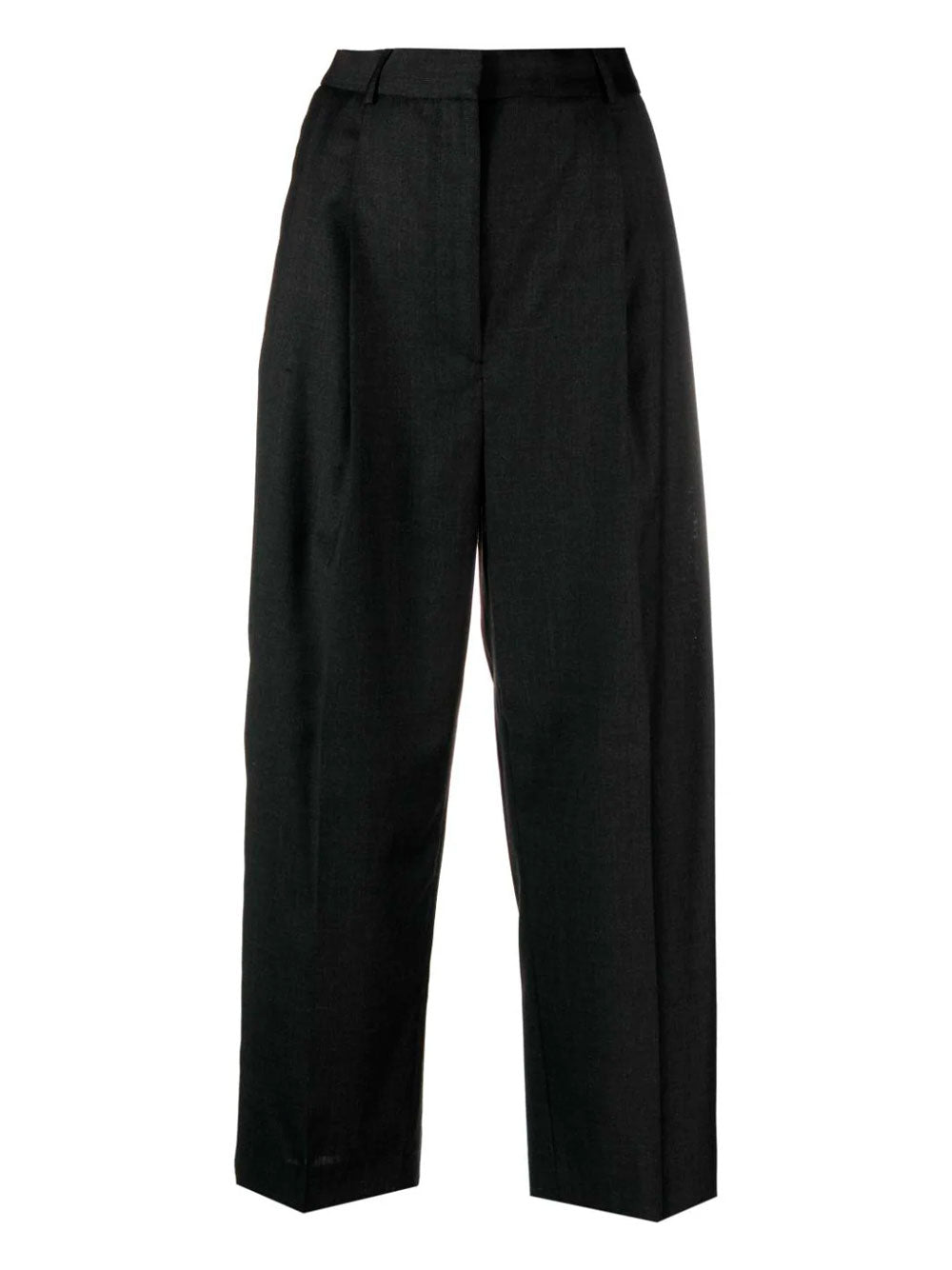 Wool cropped trousers