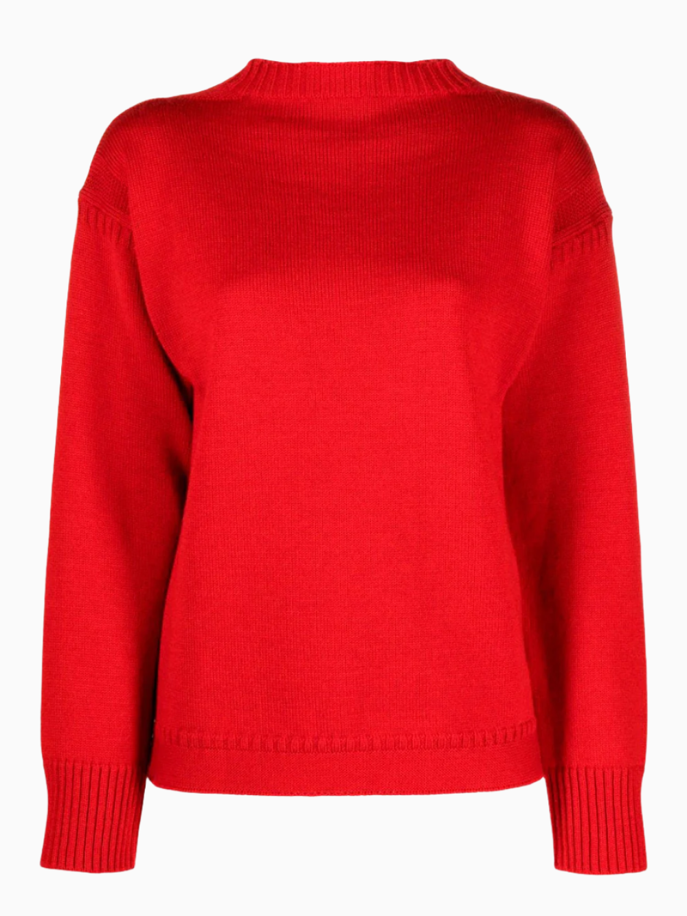 Mock neck wool jumper