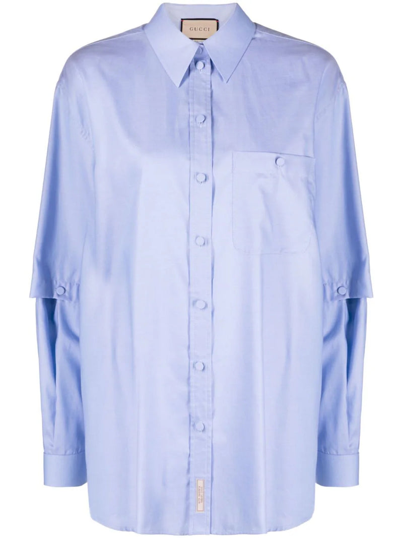 Convertible cotton shirt