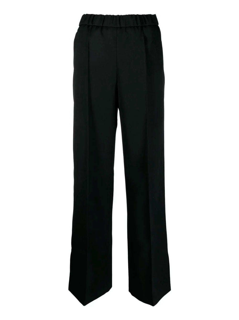 Pressed-crease straight trousers