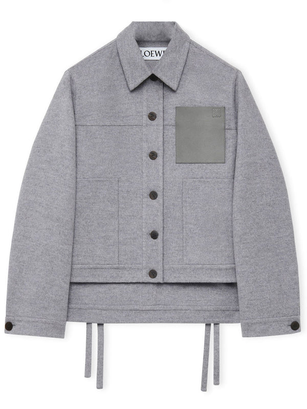 Workwear jacket in wool and cashmere