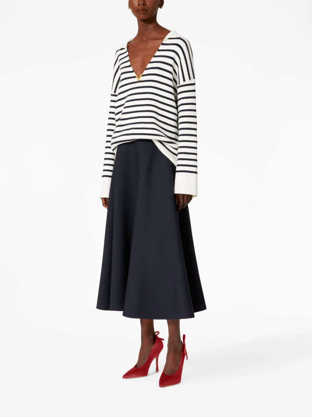 Striped cotton jumper