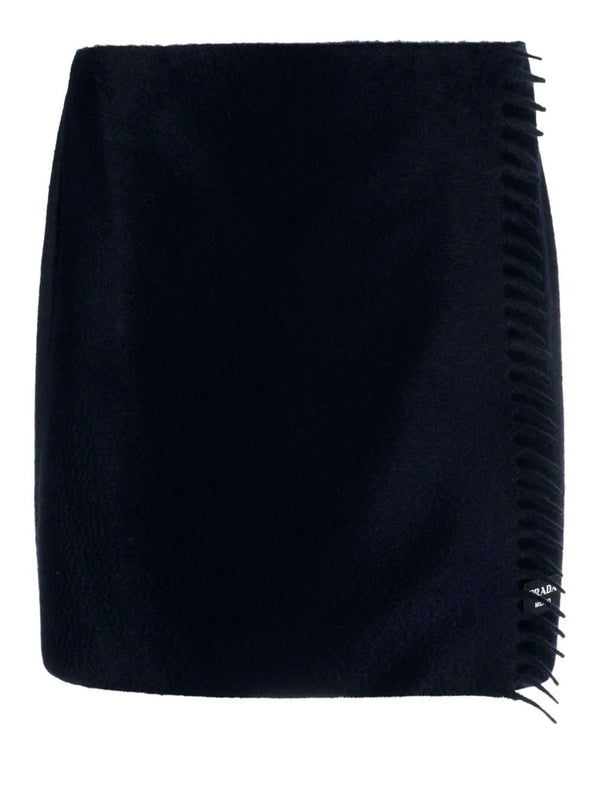 Minifalda de cashmere estilo pareo
