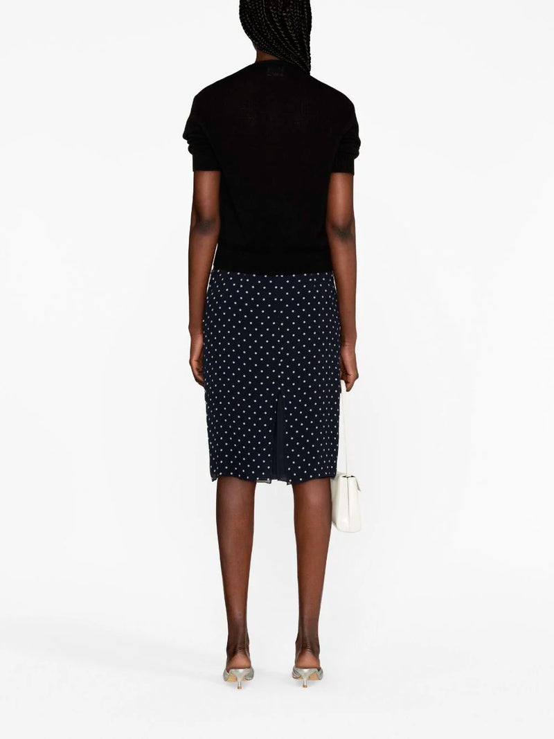 Polka dot-print skirt