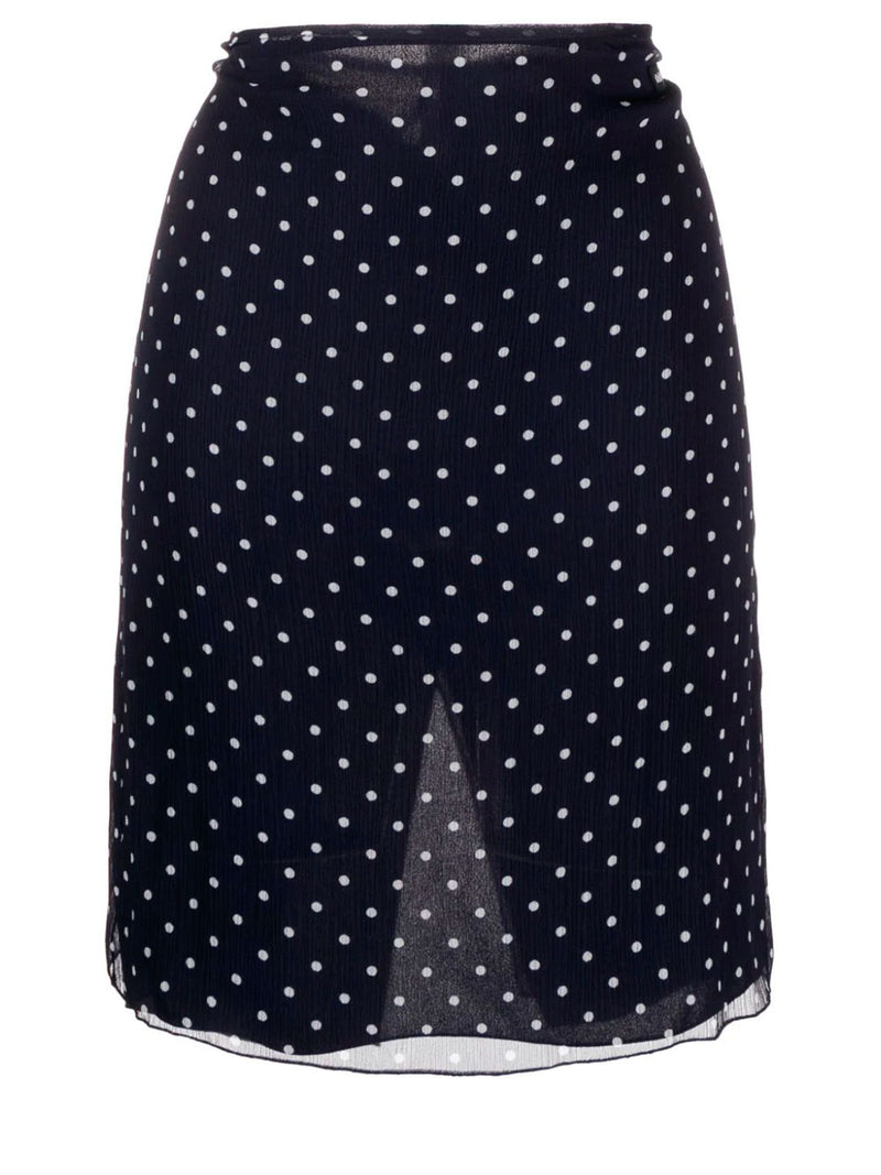 Polka dot-print skirt