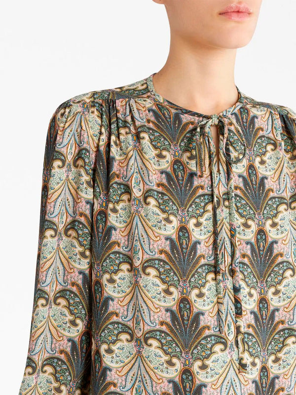 Paisley-print blouse