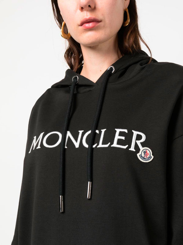 Embroidered-logo cotton hoodie