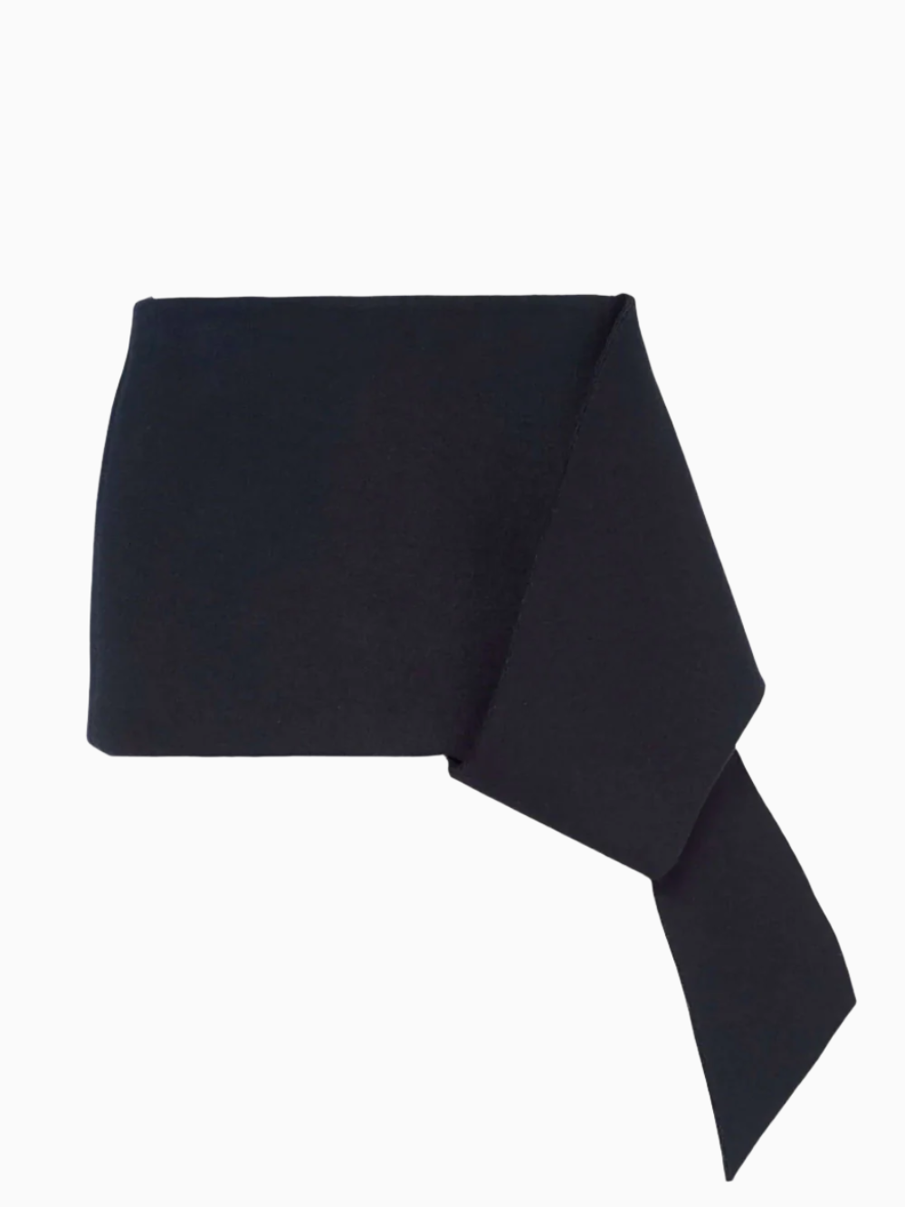 Asymmetric-hem mini skirt