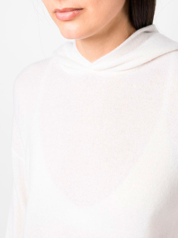 Hooded jumper in cashmere