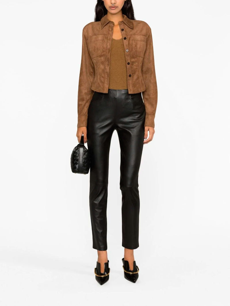 Leather skinny trousers