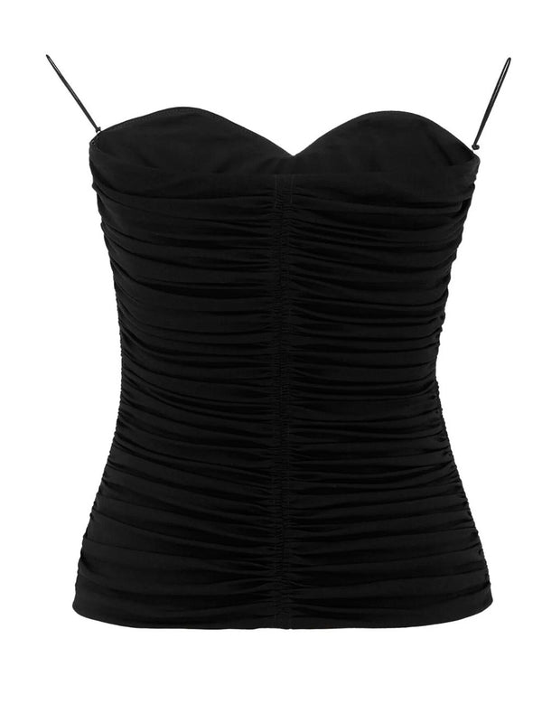 Ruched strapless top