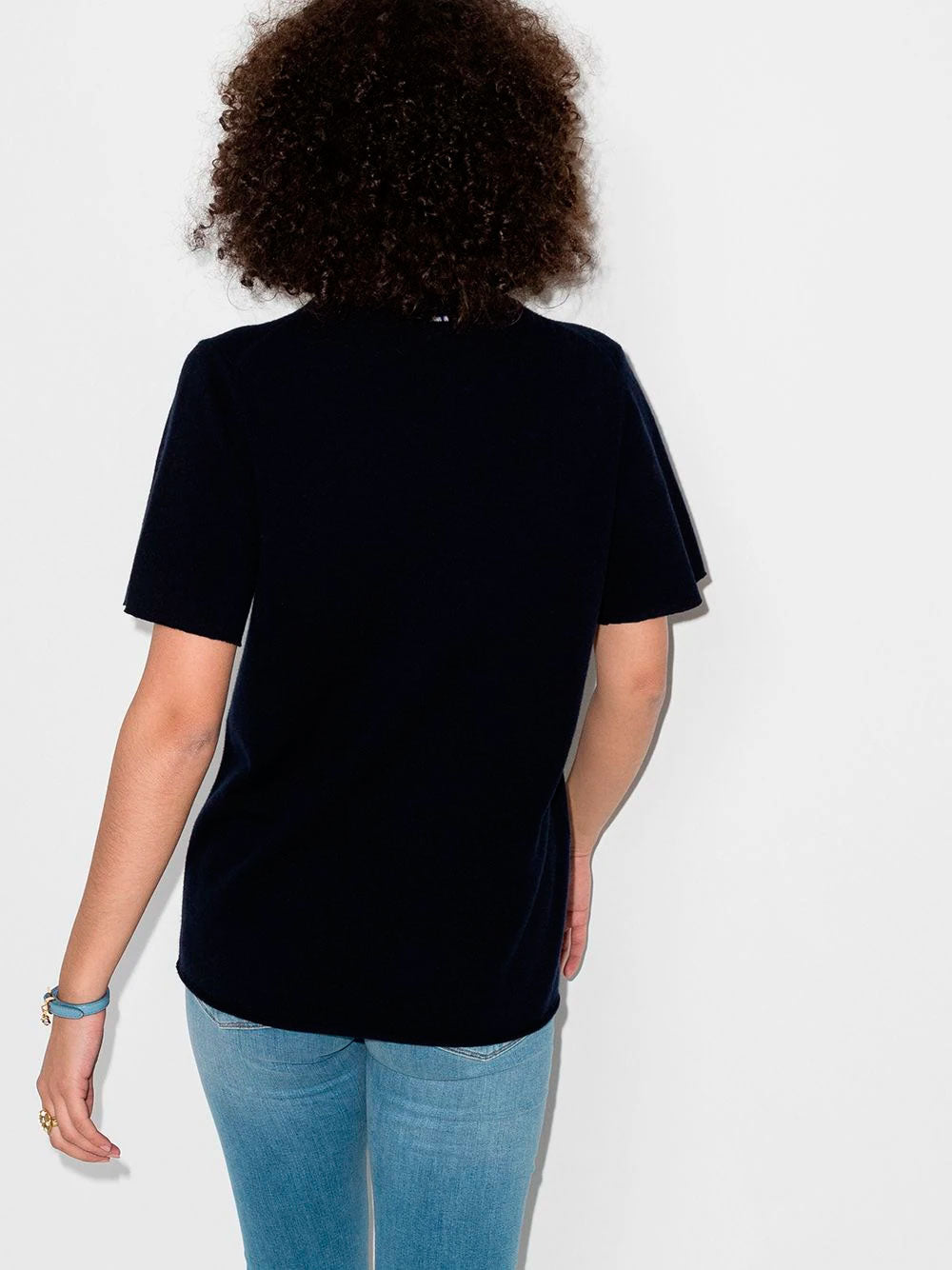 Crew neck cashmere T-shirt