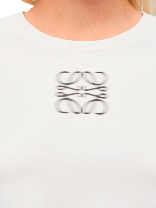 Blurred Anagram cropped T-shirt