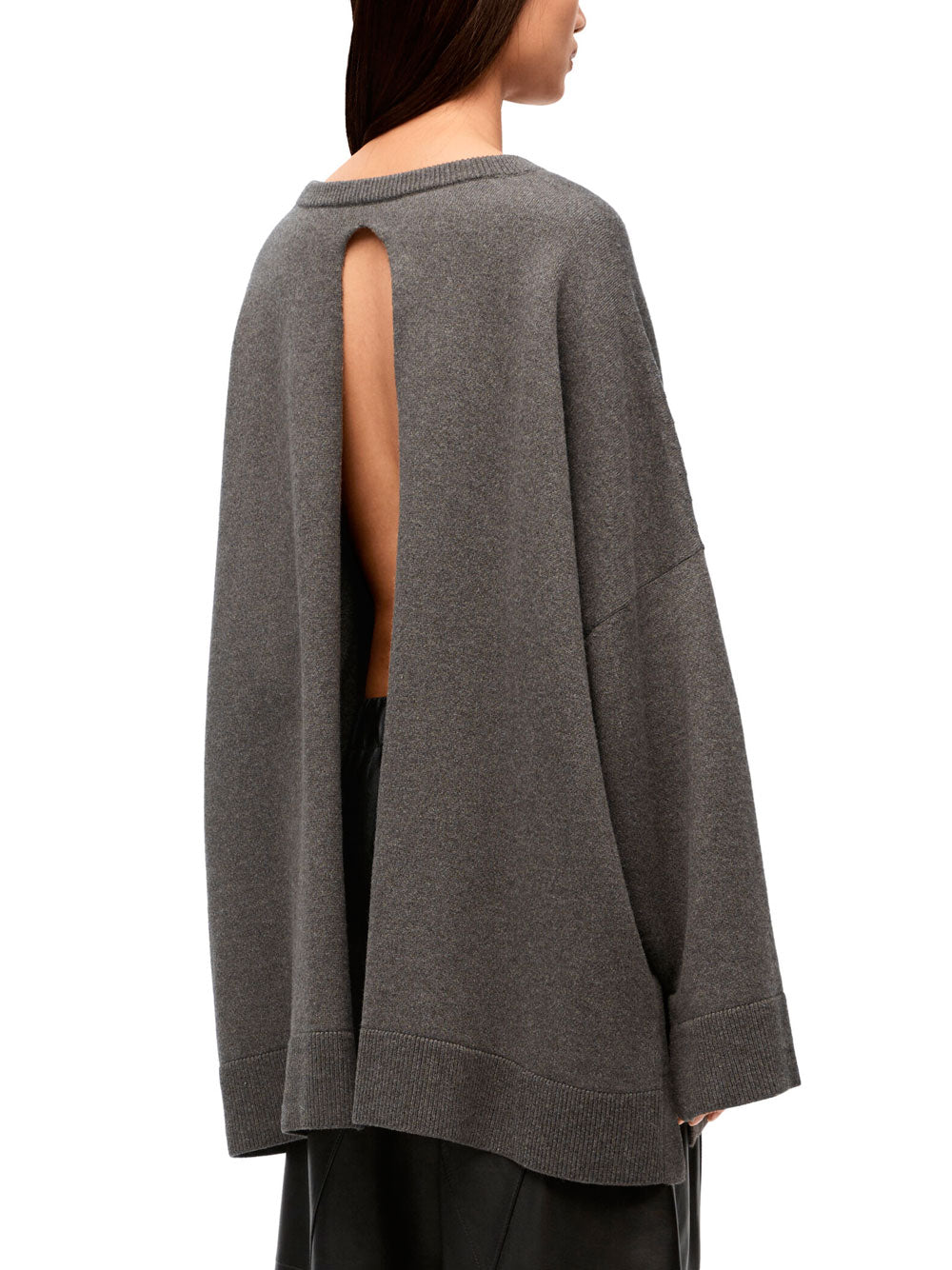 Open back sweater in cashmere