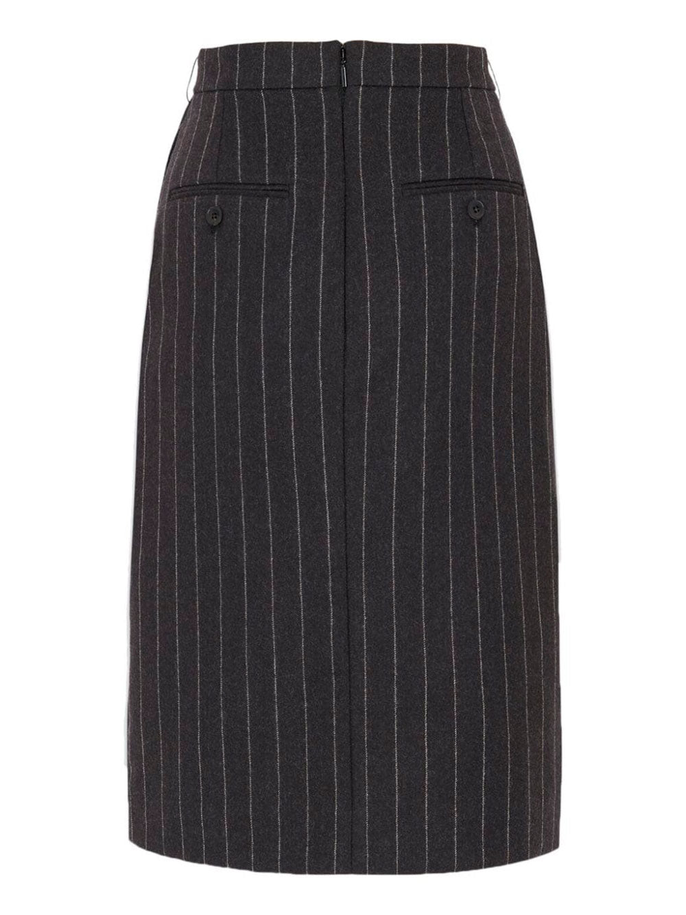 Pinstriped pencil skirt