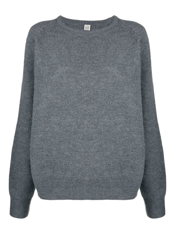 Mélange-knit jumper