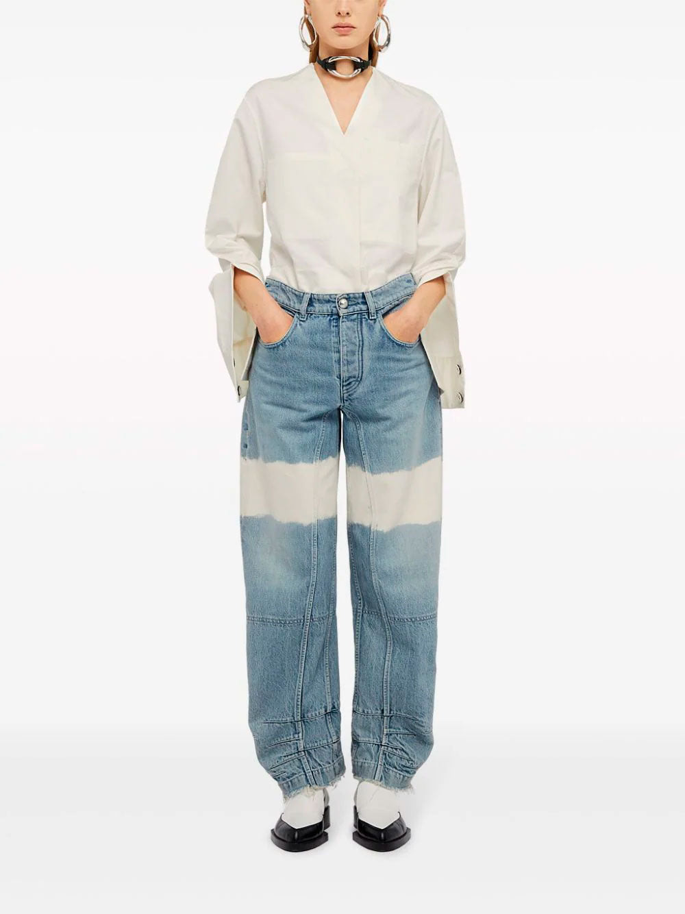 Jeans con diseño colour-block