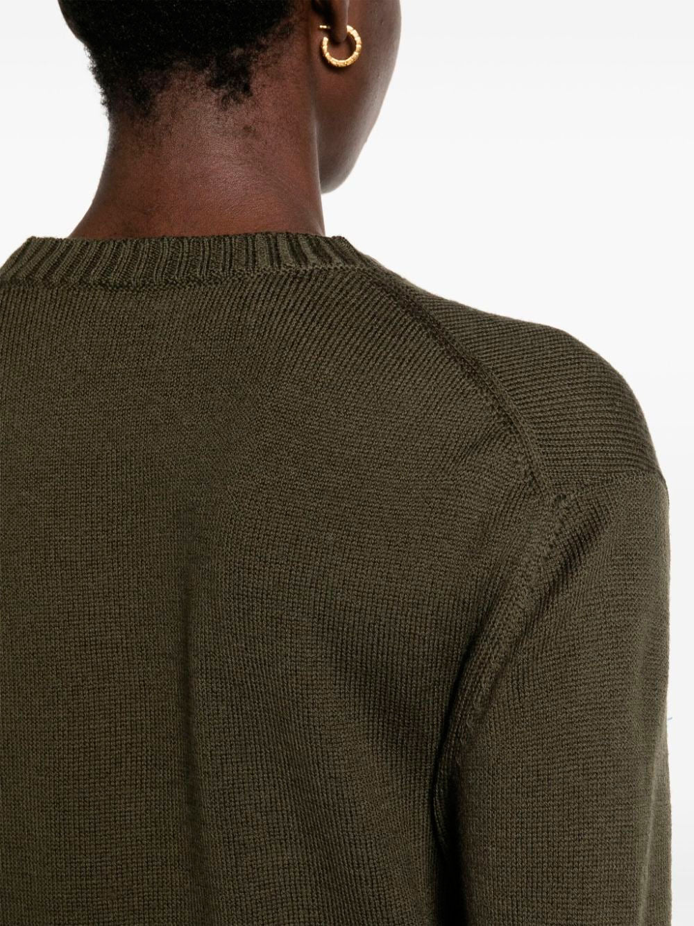 Jersey de lana con cuello redondo