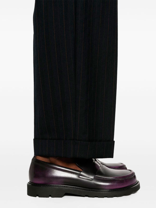 Pinstripe tailored trousers