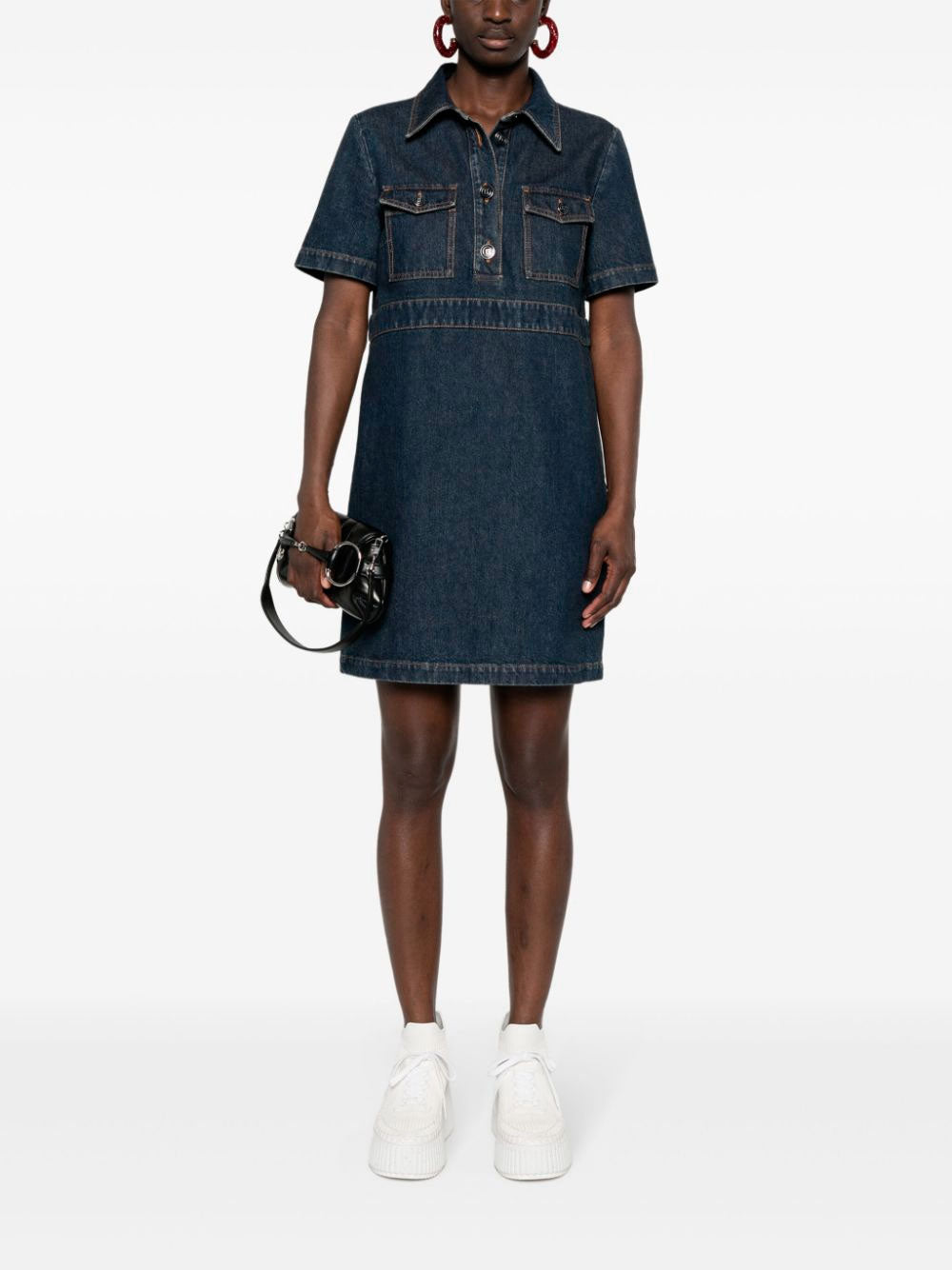 Organic denim dress