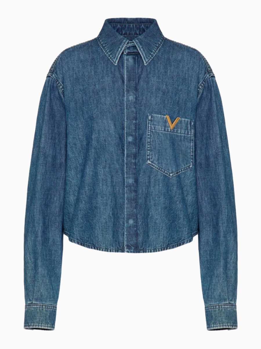 VLogo denim shirt | Valentino | OTTODISANPIETRO VLogo denim shirt | Valentino | OTTODISANPIETRO