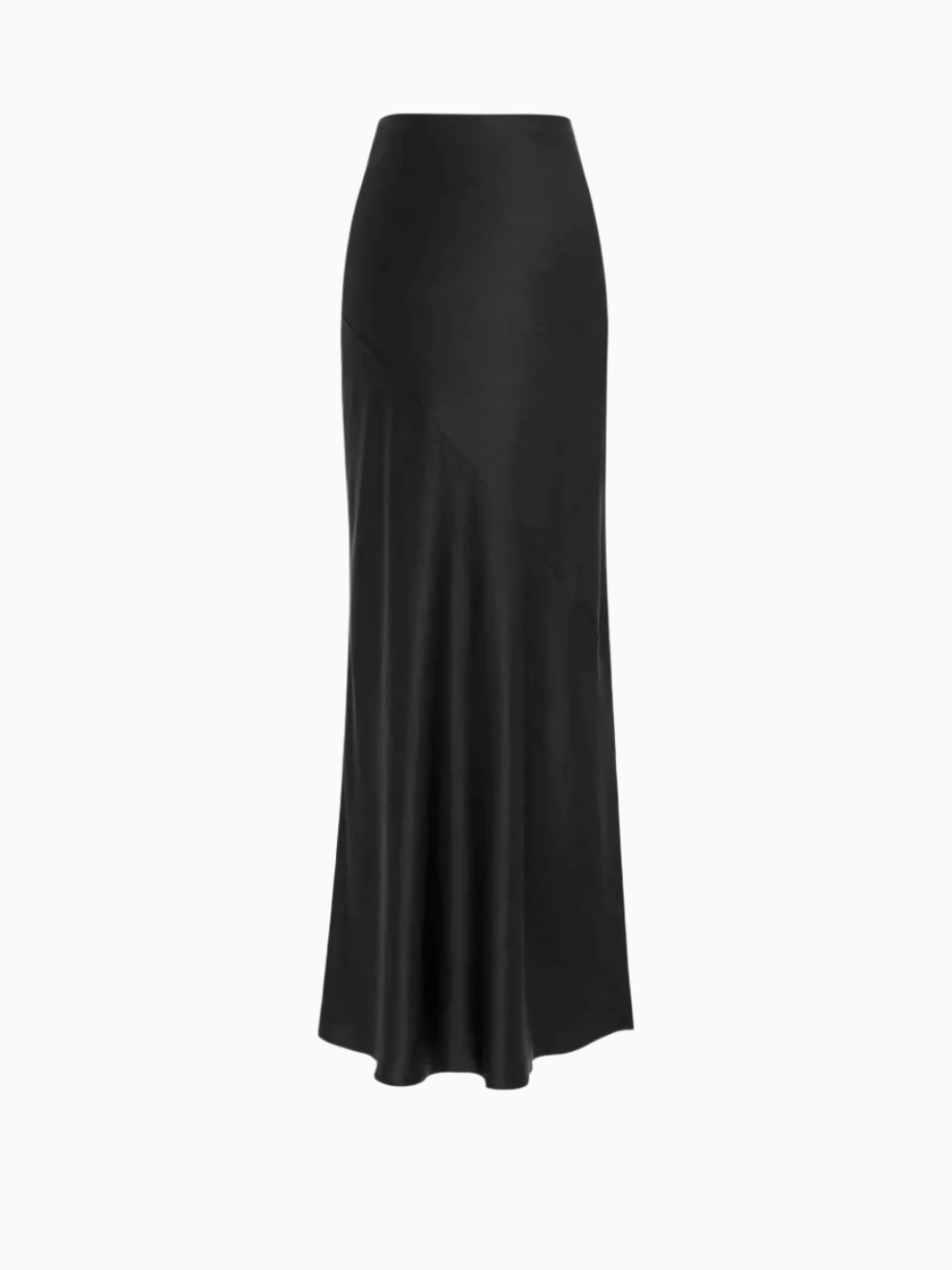 Satin crepe long skirt