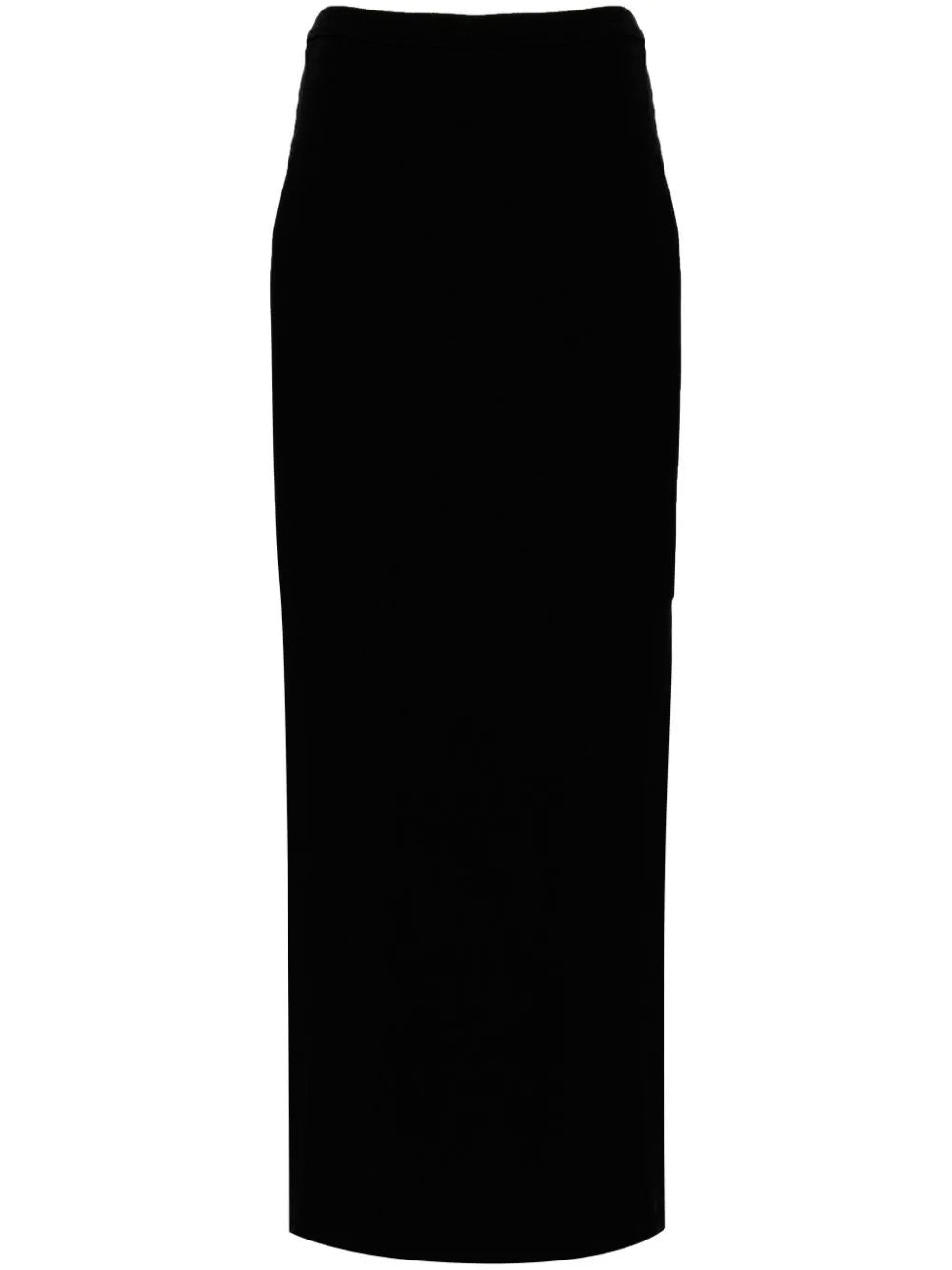 Embossed-logo maxi skirt