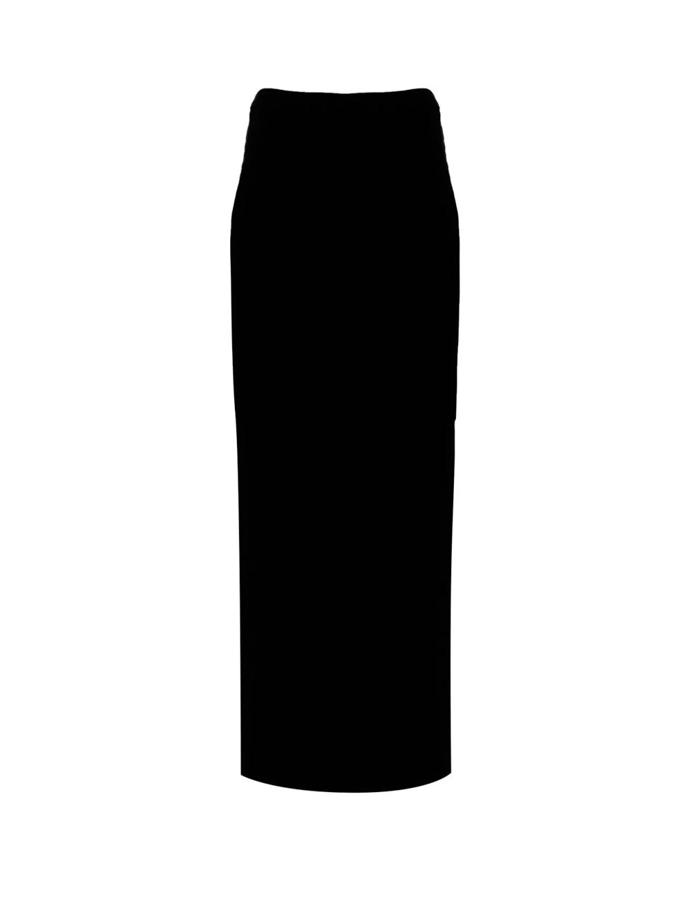 Embossed-logo maxi skirt