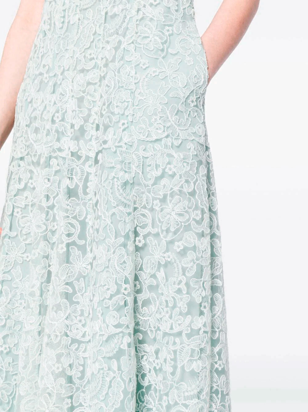 Green-cord lace dress